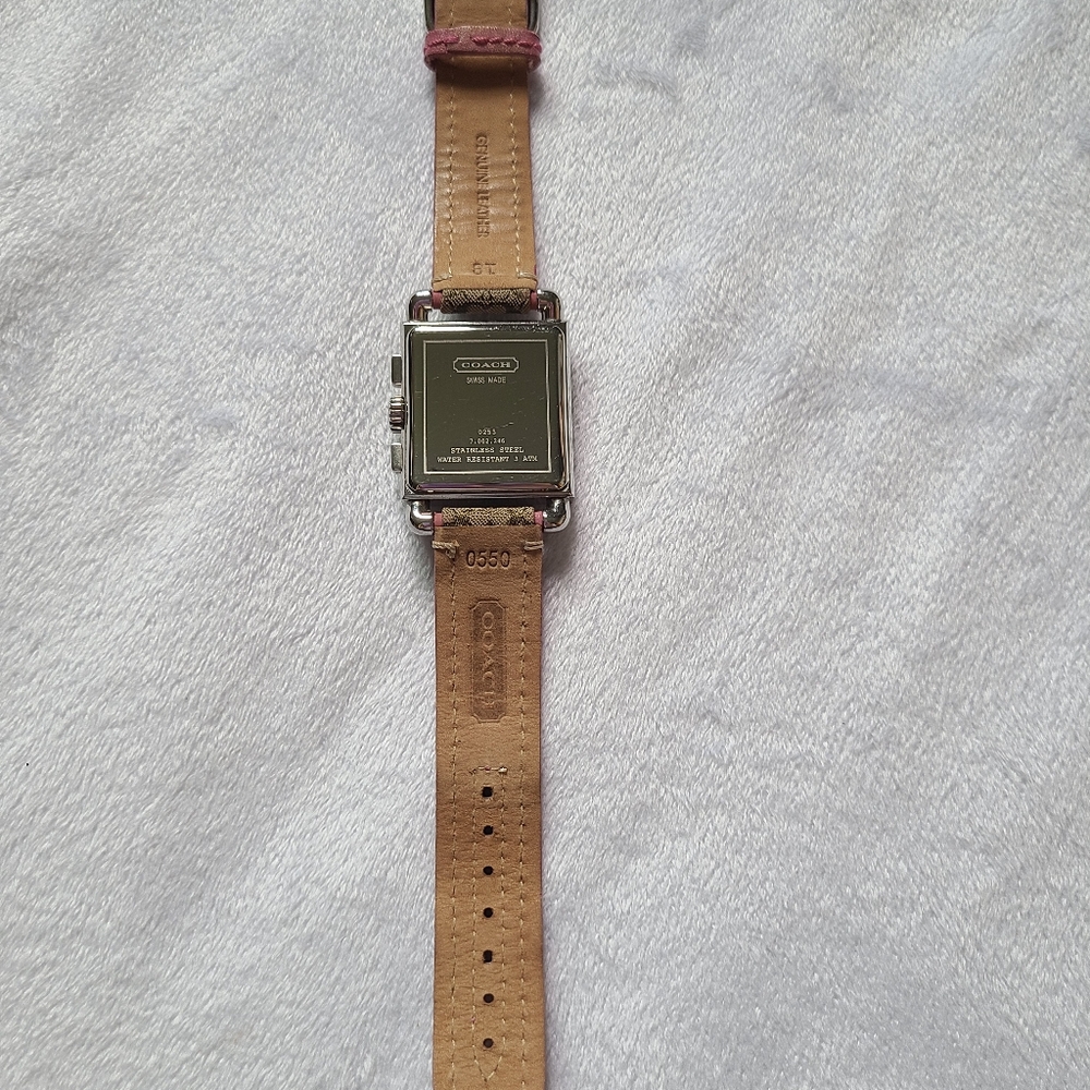 Coach Women's Logo Strap Stainless Steel Chronograph Watch - Picture 4 of 4